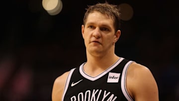 PHOENIX, AZ - NOVEMBER 06: Timofey Mozgov #20 of the Brooklyn Nets during the second half of the NBA game against the Phoenix Suns at Talking Stick Resort Arena on November 6, 2017 in Phoenix, Arizona. The Nets defeated the Suns 98-92. NOTE TO USER: User expressly acknowledges and agrees that, by downloading and or using this photograph, User is consenting to the terms and conditions of the Getty Images License Agreement. (Photo by Christian Petersen/Getty Images)