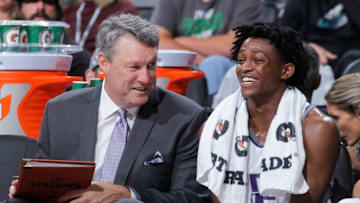 SACRAMENTO, CA - NOVEMBER 9: Assistant coach Bob Thornton of the Sacramento Kings coaches De'Aaron Fox