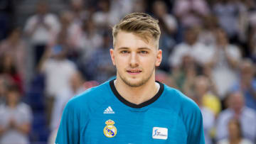 WIZINK CENTER, MADRID, SPAIN - 2018/05/27: Luka Doncic during Real Madrid victory over Iberostar Tenerife (83 - 73) in Liga Endesa playoff 1st round (game 1) celebrated in Madrid at Wizink Center. May 27th 2018. (Photo by Juan Carlos García Mate/Pacific Press/LightRocket via Getty Images)