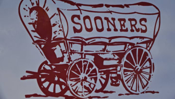 MANHATTAN, KS - OCTOBER 26: A general view of a Oklahoma Sooners drum head before a game against the Kansas State Wildcats at Bill Snyder Family Football Stadium on October 26, 2019 in Manhattan, Kansas. (Photo by Peter G. Aiken/Getty Images)