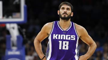 Nov 3, 2016; Orlando, FL, USA; Sacramento Kings forward Omri Casspi (18) looks on in the first half against the Orlando Magic at Amway Center. Orlando Magic won 102-94. Mandatory Credit: Logan Bowles-USA TODAY Sports