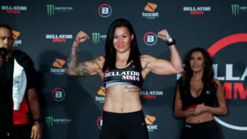 Arlene Blencowe weighs in for her Bellator 233 bout with Leslie Smith
