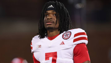 CHAMPAIGN, ILLINOIS - OCTOBER 06: Jeff Sims #7 of the Nebraska Cornhuskers looks on against the Illinois Fighting Illini during the first half at Memorial Stadium on October 06, 2023 in Champaign, Illinois. (Photo by Michael Reaves/Getty Images)