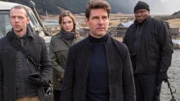 Tom Cruise, Simon Pegg, Rebecca Ferguson, and Ving Rhames in Mission Impossible: Fallout / Photo Credit: Paramount Pictures / Alamy