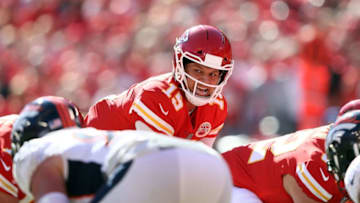 KANSAS CITY, MO - OCTOBER 28: Quarterback Patrick Mahomes #15 of the Kansas City Chiefs in action during the game against the Denver Broncos at Arrowhead Stadium on October 28, 2018 in Kansas City, Missouri. (Photo by Jamie Squire/Getty Images)