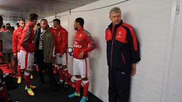 GOTHENBURG, SWEDEN - AUGUST 07: Arsenal manager Arsene Wenger before the pre season friendly between Arsenal and Manchester City at the Ullevi stadium on August 7, 2016 in Gothenburg, Sweden. (Photo by Stuart MacFarlane/Arsenal FC via Getty Images)