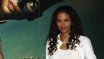 LONDON - AUGUST 2: Actresses Sharon Stone and Halle Berry pose at the press junket for "Catwoman", ahead of Tuesday's UK Premiere, at The Dorchester Hotel, on August 2, 2004 in London. (Photo by Steve Finn/Getty Images)