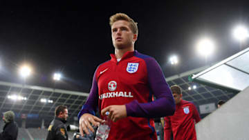 LJUBLJANA, ENGLAND - OCTOBER 10: Eric Dier of England takes a tour of the stadium before an England press conference ahead of the FIFA 2018 World Cup Qualifier Group F match between Slovenia and England at Stadion Stozice on October 10, 2016 in Ljubljana, Slovenia. (Photo by Michael Regan - The FA/The FA via Getty Images)