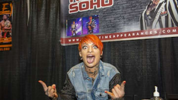 Brimstone Haunt presented Horror Hound at The Sharonville Convention Center. The show runs March 25-27, 2022. AE Wrestling Champion Ruby Soho.