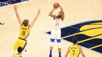Brandon Ingram #14 of the New Orleans Pelicans shoots the ball against the Indiana Pacers (Photo by Andy Lyons/Getty Images)
