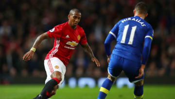 MANCHESTER, ENGLAND - APRIL 04: Ashley Young of Manchester United in action during the Premier League match between Manchester United and Everton at Old Trafford on April 4, 2017 in Manchester, England. (Photo by Clive Brunskill/Getty Images)