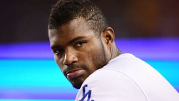 LOS ANGELES, CA - OCTOBER 07: Yasiel Puig (Photo by Harry How/Getty Images)
