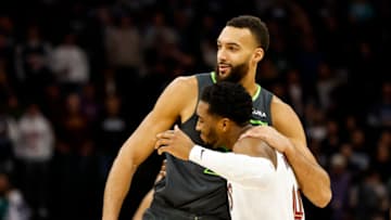 Rudy Gobert, Donovan Mitchell, Minnesota Timberwolves (Photo by David Berding/Getty Images)