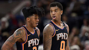 SALT LAKE CITY, UT - FEBRUARY 14: Teammates Elfrid Payton