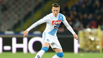 NAPLES, ITALY - APRIL 05: Piotr Zielinski of SSC Napoli in action during the TIM Cup match between SSC Napoli and Juventus FC at Stadio San Paolo on April 5, 2017 in Naples, Italy. (Photo by Francesco Pecoraro/Getty Images)