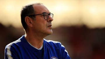 SOUTHAMPTON, ENGLAND - OCTOBER 07: Maurizio Sarri manager of Chelsea during the Premier League match between Southampton FC and Chelsea FC at St Mary's Stadium on October 7, 2018 in Southampton, United Kingdom. (Photo by Marc Atkins/Offside/Getty Images)