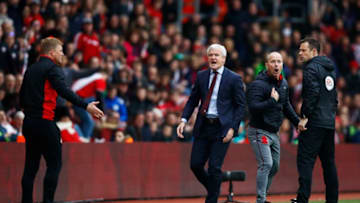SOUTHAMPTON, ENGLAND - APRIL 28: Mark Hughes, Manager of Southampton reacts during the Premier League match between Southampton and AFC Bournemouth at St Mary's Stadium on April 28, 2018 in Southampton, England. (Photo by Julian Finney/Getty Images)