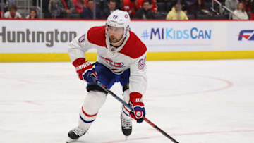 DETROIT, MICHIGAN - FEBRUARY 18: Tomas Tatar #90 of the Montreal Canadiens skates against the Detroit Red Wings at Little Caesars Arena on February 18, 2020 in Detroit, Michigan. (Photo by Gregory Shamus/Getty Images)
