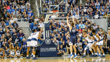 RENO, NV - NOVEMBER 06: Connor Harding #44 of the Brigham Young Cougars shoots a free throw during the game between the Nevada Wolf Pack and the Brigham Young Cougars at Lawlor Events Center on November 6, 2018 in Reno, Nevada. (Photo by Jonathan Devich/Getty Images)