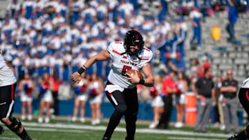 LAWRENCE, KS - OCTOBER 7: Quarterback McLane Carter