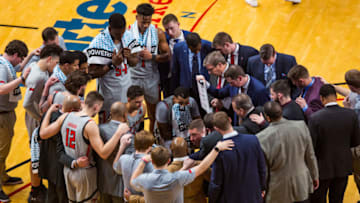 LUBBOCK, TEXAS - JANUARY 07: Head coach Chris Beard of the Texas Tech Red Raiders conducts a timeout huddle during the second half of the college basketball game against the Baylor Bears on January 07, 2020 at United Supermarkets Arena in Lubbock, Texas. (Photo by John E. Moore III/Getty Images)