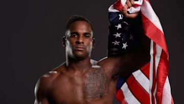 LAS VEGAS, NV - AUGUST 20: Lorenz Larkin poses for a photo after defeating Neil Magny during the UFC 202 event at T-Mobile Arena on August 20, 2016 in Las Vegas, Nevada. (Photo by Mike Roach/Zuffa LLC/Zuffa LLC via Getty Images)