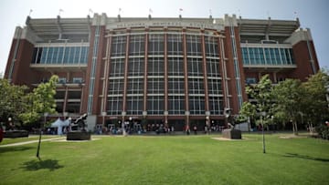 NORMAN, OK - SEPTEMBER 07: A general view of Gaylord Family Oklahoma Memorial Stadium before the football game between the South Dakota Coyotes and Oklahoma Sooners at Gaylord Family Oklahoma Memorial Stadium on September 7, 2019 in Norman, Oklahoma. (Photo by Brett Deering/Getty Images)