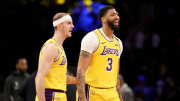 Anthony Davis Alex Caruso (Photo by Elsa/Getty Images)