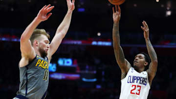 LOS ANGELES, CALIFORNIA - MARCH 19: Lou Williams #23 of the Los Angeles Clippers shoots the ball against Domantas Sabonis #11 of the Indiana Pacers during the fourth quarter at Staples Center on March 19, 2019 in Los Angeles, California. (Photo by Yong Teck Lim/Getty Images)