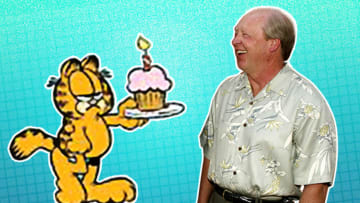 Photo composite by Chloe Effron. Garfield picture via rtb via Flickr // Davis photo via Getty