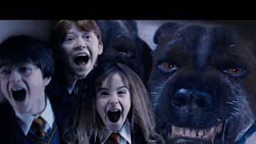 Harry, Ron and Hermione meet Fluffy | Philosopher's Stone