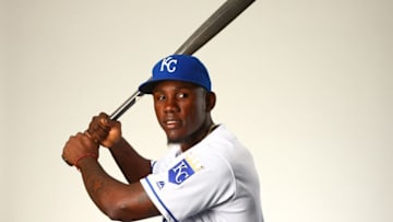 Feb 25, 2016; Surprise, AZ, USA; Kansas City Royals shortstop Orlando Calixte poses for a portrait during photo day at Surprise Stadium. Mandatory Credit: Mark J. Rebilas-USA TODAY Sports