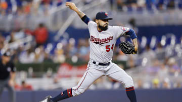 The Minnesota Twins declined a club option on reliever Sergio Romo, making an SF Giants reunion a possibility. (Photo by Michael Reaves/Getty Images)