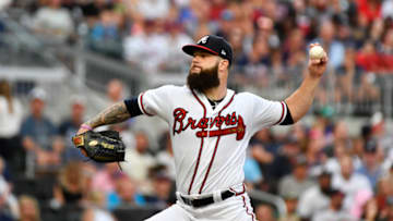 ATLANTA, GEORGIA - AUGUST 31: Dallas Keuchel #60 of the Atlanta Braves pitches in the first inning against the Chicago White Sox at SunTrust Park on August 31, 2019 in Atlanta, Georgia. (Photo by Logan Riely/Getty Images)
