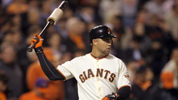 SAN FRANCISCO, CA - AUGUST 23: Carlos Beltran #15 of the San Francisco Giants bats against the San Diego Padres at AT&T Park on August 23, 2011 in San Francisco, California. (Photo by Ezra Shaw/Getty Images)