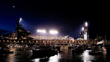 SAN FRANCISCO, CA - OCTOBER 24: McCovey Cove is seen as the San Francisco Giants take on the Kansas City Royals in Game Three of the 2014 World Series at AT&T Park on October 24, 2014 in San Francisco, California. (Photo by Rob Carr/Getty Images)