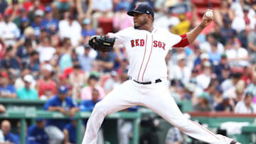 BOSTON, MA - JULY 20: Fernando Abad #58 of the Boston Red Sox pitches against the Toronto Blue Jays during the sixth inning at Fenway Park on July 20, 2017 in Boston, Massachusetts. (Photo by Maddie Meyer/Getty Images)