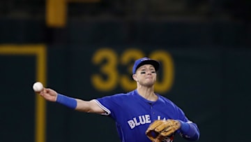 OAKLAND, CA - JUNE 05: Troy Tulowitzki #2 of the Toronto Blue Jays throws to first base against the Oakland Athletics at Oakland Alameda Coliseum on June 5, 2017 in Oakland, California. (Photo by Ezra Shaw/Getty Images)