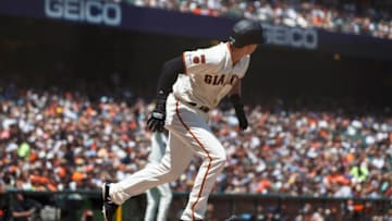 SAN FRANCISCO, CA - JULY 21: Zach Green #68 of the San Francisco Giants at bat against the New York Mets during the fourth inning at Oracle Park on July 21, 2019 in San Francisco, California. The San Francisco Giants defeated the New York Mets 3-2 in 12 innings. (Photo by Jason O. Watson/Getty Images)