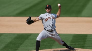 After non-tendering Tyler Anderson, the SF Giants have no left-handed starters left in their rotation. Could that change before the end of the offseason? (Photo by Michael Zagaris/Oakland Athletics/Getty Images)