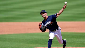 VENICE, FLORIDA - MARCH 09: Phil Pfeifer #67 of the Atlanta Braves throws to pitch during the third inning against the Pittsburgh Pirates during a spring training game at CoolToday Park on March 09, 2021 in Venice, Florida. (Photo by Douglas P. DeFelice/Getty Images)