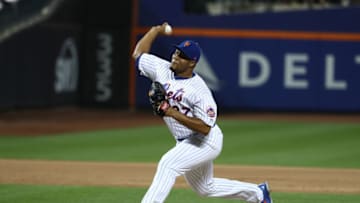 NEW YORK, NY - JULY 06: Jeurys Familia #27 of the New York Mets pitches against the Tampa Bay Rays during their game at Citi Field on July 6, 2018 in New York City. (Photo by Al Bello/Getty Images)
