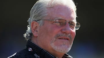 LOS ANGELES, CA - MARCH 31: San Francisco Giants general manager Brian Sabean looks on prior to the start of the game against the Los Angeles Dodgers on Opening Day at Dodger Stadium on March 31, 2011 in Los Angeles, California. (Photo by Jeff Gross/Getty Images)