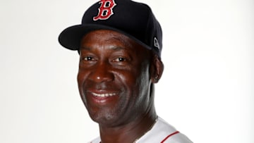 FT. MYERS, FL - FEBRUARY 19: Chili Davis #44 of the Boston Red Sox poses for a portrait during the Boston Red Sox photo day on February 19, 2017 at JetBlue Park in Ft. Myers, Florida. (Photo by Elsa/Getty Images)