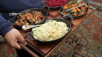 NEW YORK, NY - NOVEMBER 17: A view of the lunch served during the National Geographic Channel celebrates the premiere of the miniseries event Saints