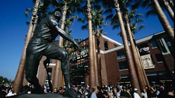SAN FRANCISCO - OCTOBER 5: Willie Mays statue is shown before Game Two of the 2000 NLDS between the San Francisco Giants and New York Mets at Pacific Bell Park on October 5, 2000 in San Francisco, California. (Photo by Tom Hauck/Getty Images)