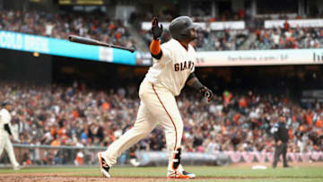 SAN FRANCISCO, CA - APRIL 04: Pablo Sandoval #48 of the San Francisco Giants hits a three-run home run in the fifth inning against the Seattle Mariners at AT&T Park on April 4, 2018 in San Francisco, California. (Photo by Ezra Shaw/Getty Images)