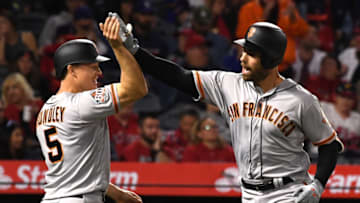 ANAHEIM, CA - APRIL 20: Mac Williamson