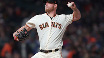 SAN FRANCISCO, CA - MAY 01: Will Smith #13 of the San Francisco Giants pitches against the Los Angeles Dodgers in the top of the ninth inning of a Major League Baseball game at Oracle Park on May 1, 2019 in San Francisco, California. The Giants won the game 2-1. (Photo by Thearon W. Henderson/Getty Images)