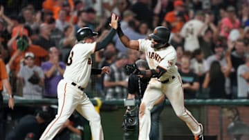 SF Giants outfielder Jaylin Davis. (Photo by Thearon W. Henderson/Getty Images)